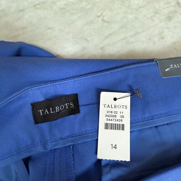 TALBOTS CHATHAM ANKLE pants cotton blend stretch size 14 NWT - Picture 5 of 9
